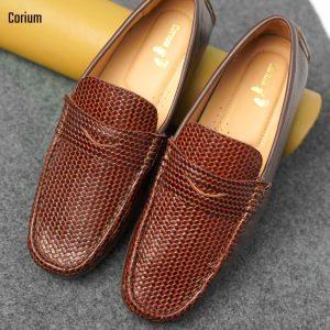 Corium Men’s Leather Moccasin Loafers (CRM 68)