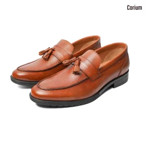 Corium Men’s Leather Tassel Loafers (CRM 09)