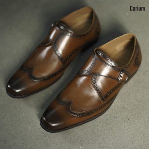 Corium Men’s Single Monk Straps Shoes (CRM 28)