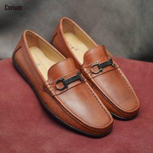 Corium Men’s Genuine Leather Moccasin Loafers (CRM 61)