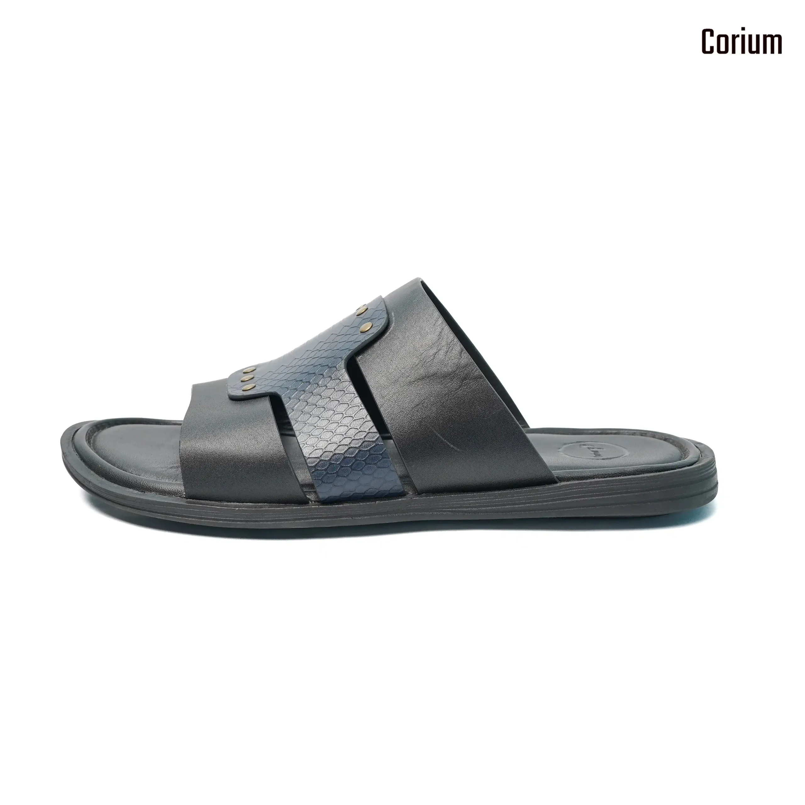 Corium Men’s Genuine Leather Slip-On Sandal (CRM 117)